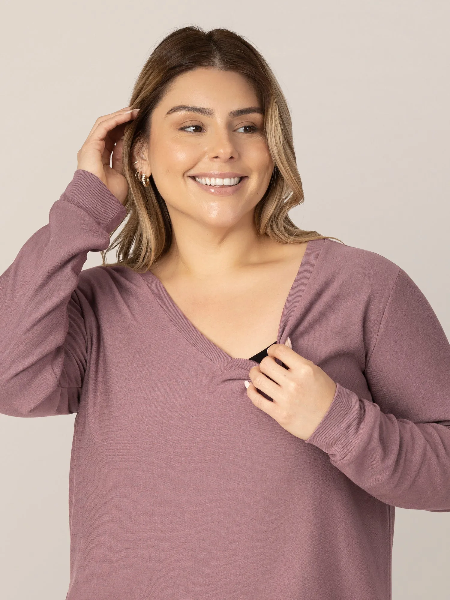 Blake Oversized Maternity & Nursing Lounge Dress | Twilight