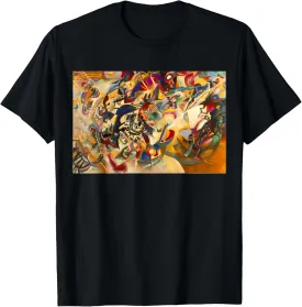 Composition VII by Wassily Kandinsky Abstract Art T-Shirt Unisex-Adults Black Small