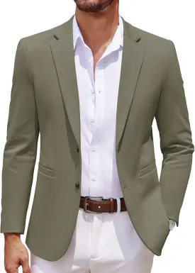 COOFANDY Men's Casual Knit Blazer Two Button Lightweight Sport Coats Suit Jacket