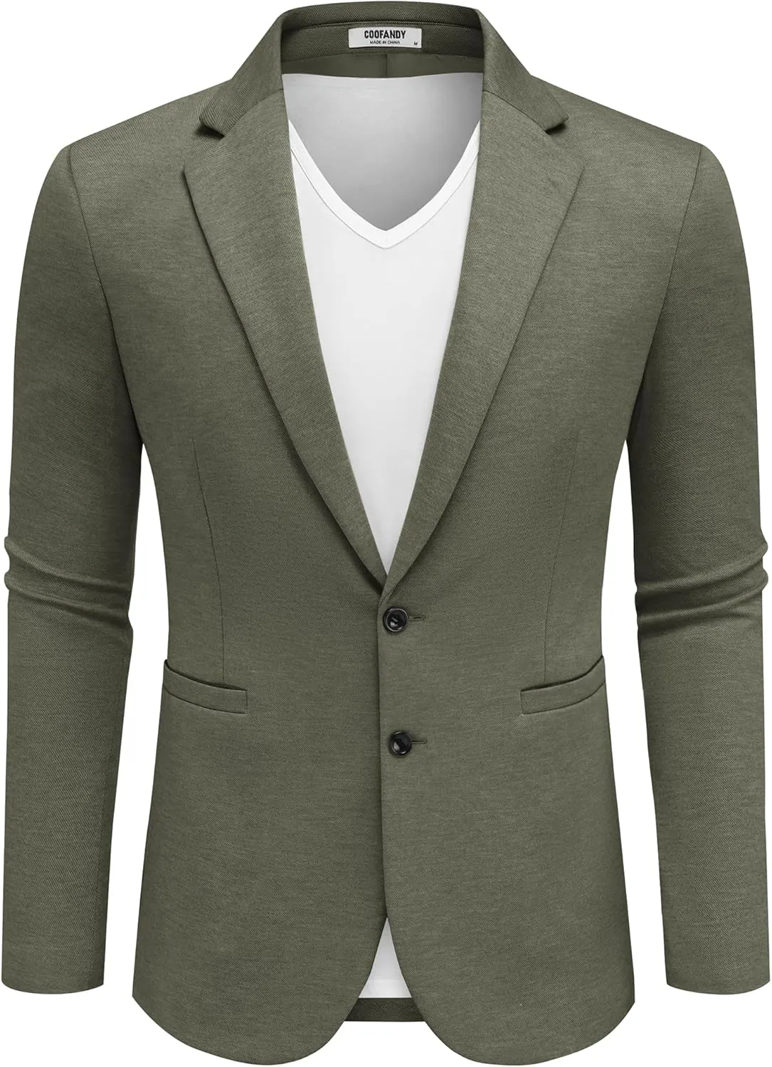 COOFANDY Men's Casual Knit Blazer Two Button Lightweight Sport Coats Suit Jacket