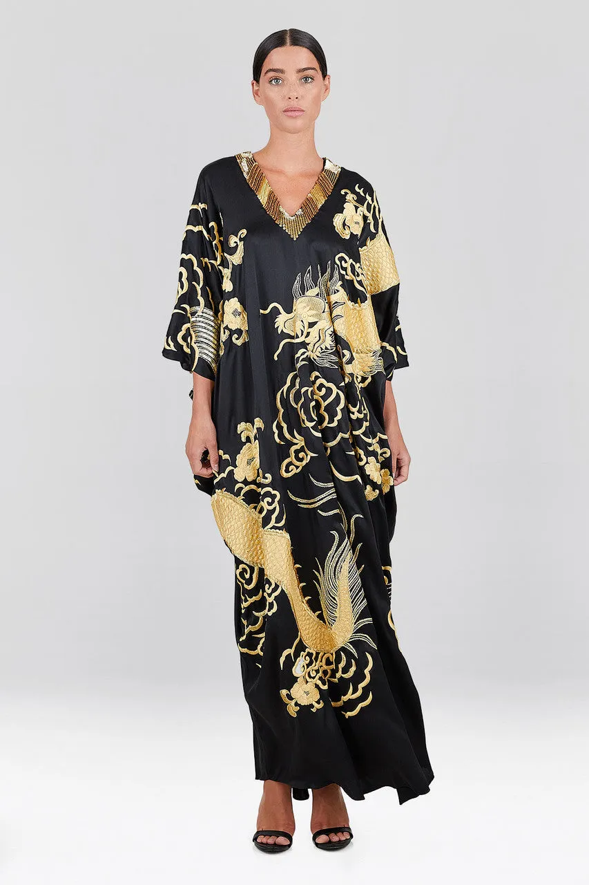Couture Embroidered Dragon Caftan
