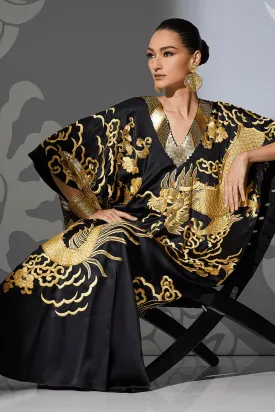 Couture Embroidered Dragon Caftan