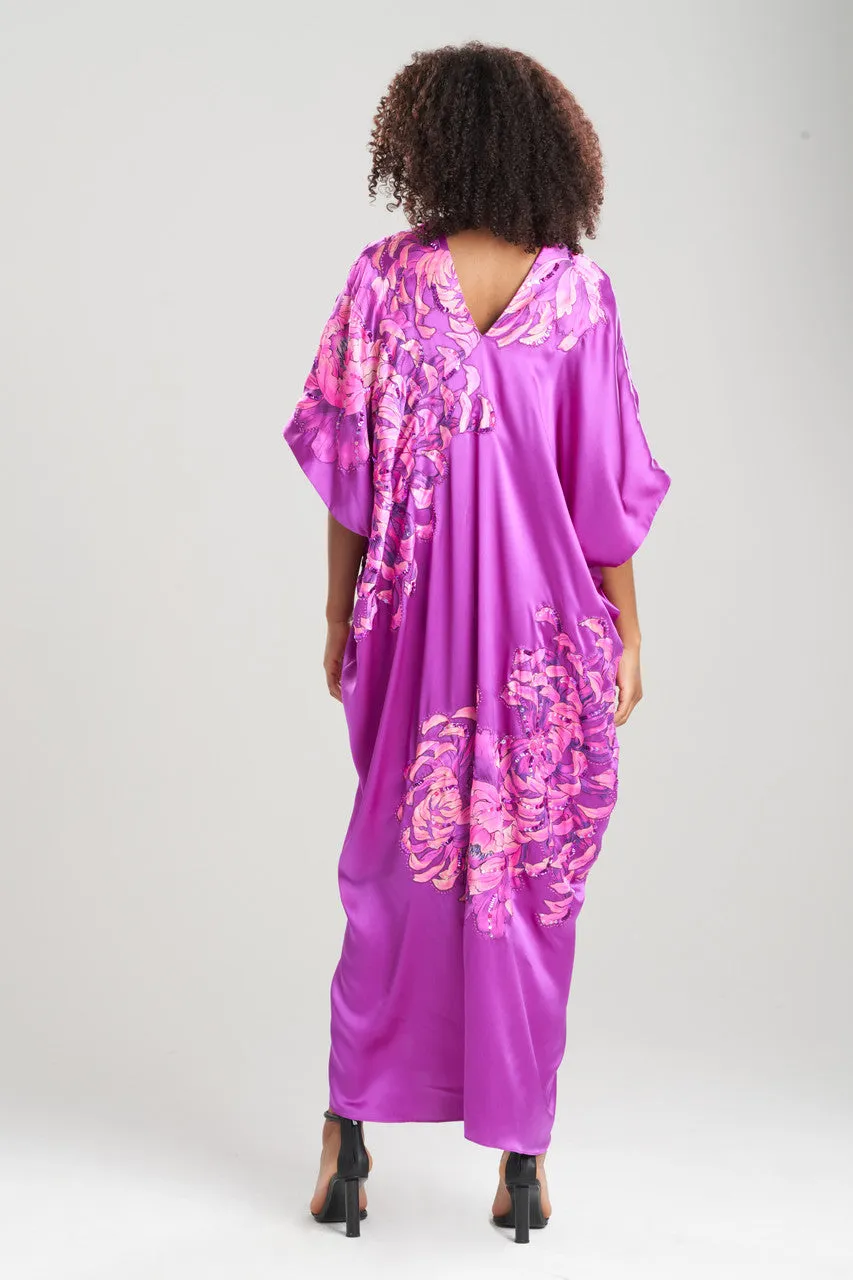 Couture Sumida Embroidered Cocoon Silk Caftan