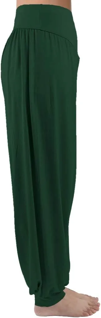 fitglam Women's Harem Pants Yoga Hippie Boho Beach Pants Summer Baggy Joggers Plus Size