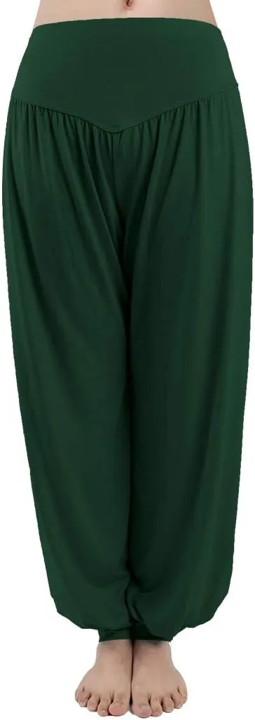 fitglam Women's Harem Pants Yoga Hippie Boho Beach Pants Summer Baggy Joggers Plus Size