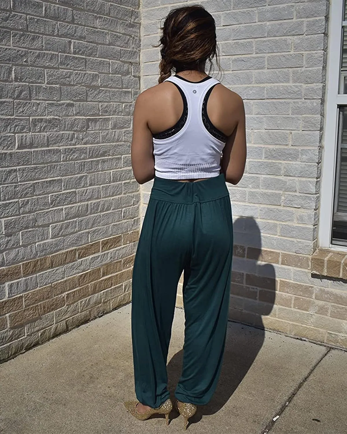 fitglam Women's Harem Pants Yoga Hippie Boho Beach Pants Summer Baggy Joggers Plus Size