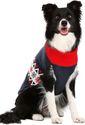 Fun Costumes Vintage Santa Dog Christmas Sweater with Knit Graphics - Holiday Apparel for Small, Medium, and Large Dogs XL