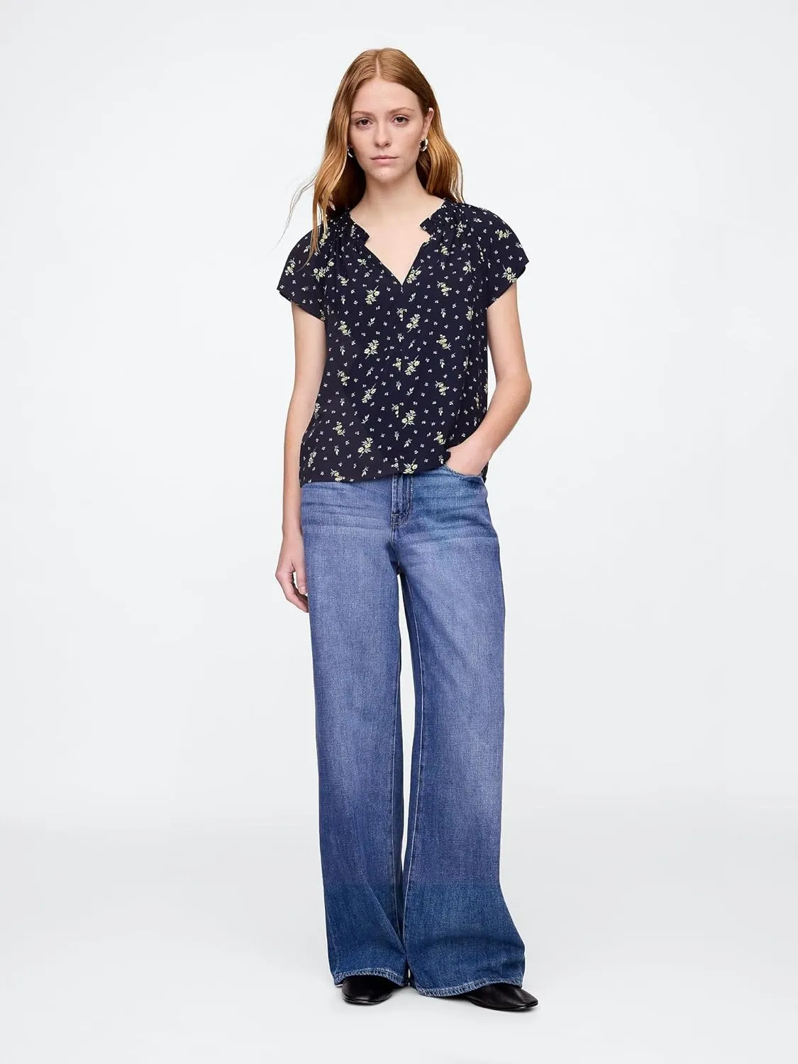 GAP Women's Splitneck Top
