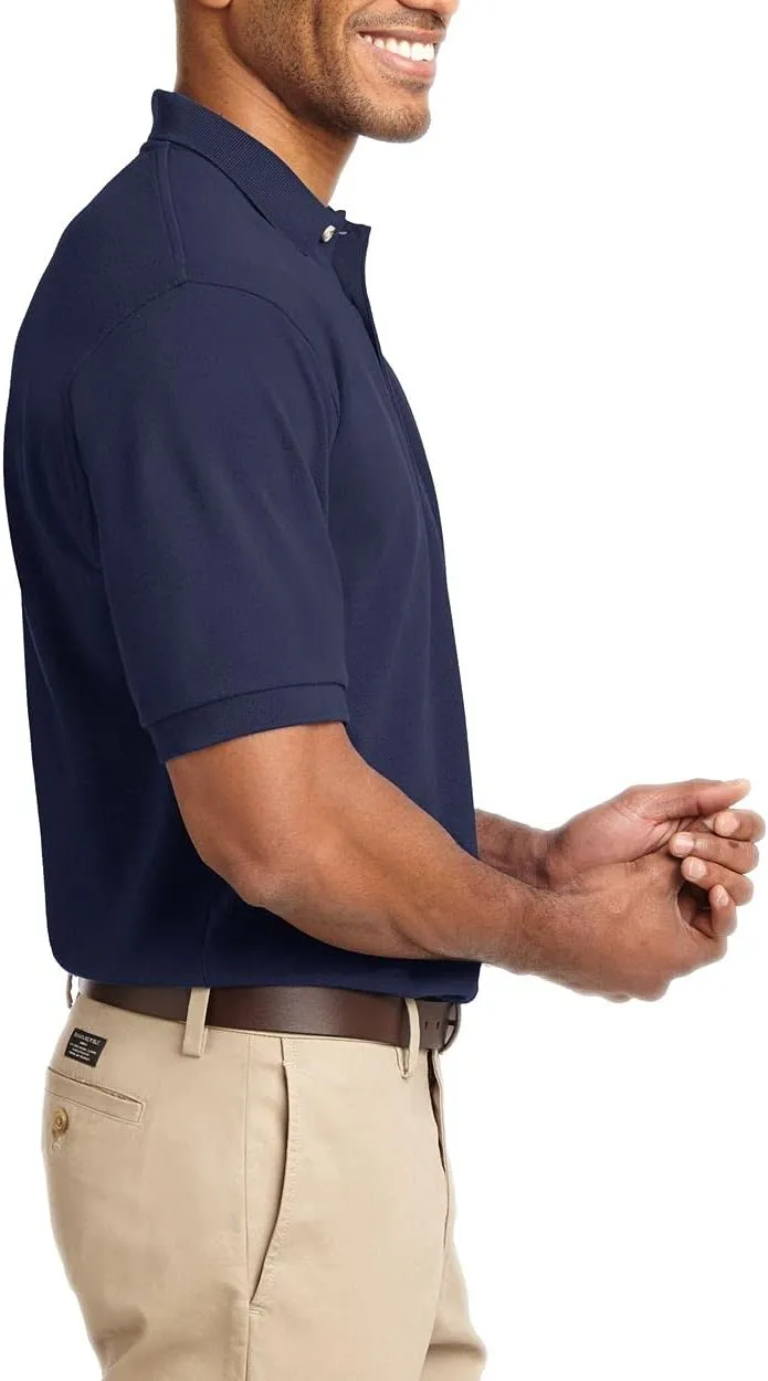 JustBlanks Men's Short Sleeves Heavyweight Cotton Pique Polo Shirt 100% Combed Cotton Jersey Heavyweight Polo Shirt for Men