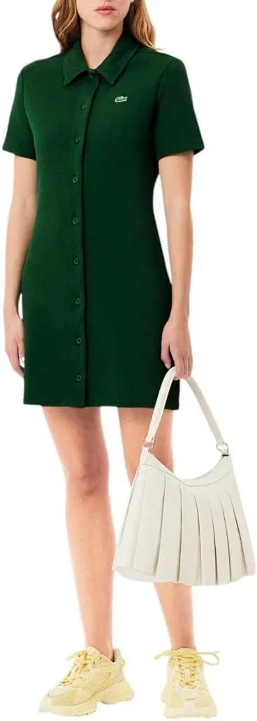 Lacoste Women's Organic Cotton Buttoned Polo Dress