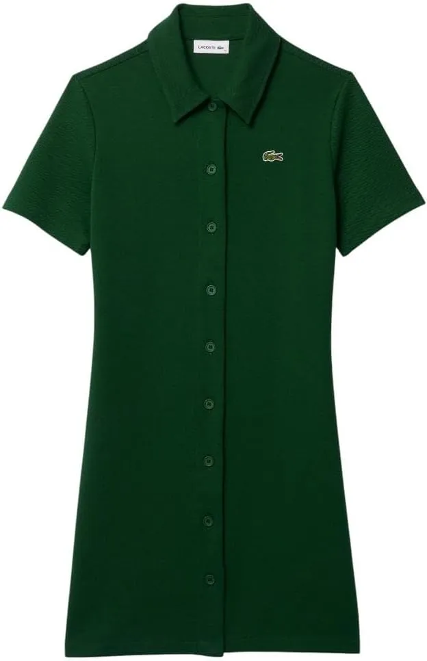 Lacoste Women's Organic Cotton Buttoned Polo Dress