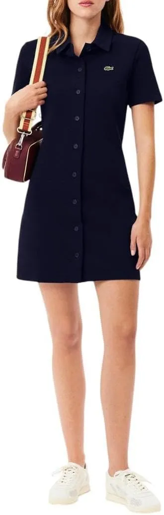 Lacoste Women's Organic Cotton Buttoned Polo Dress