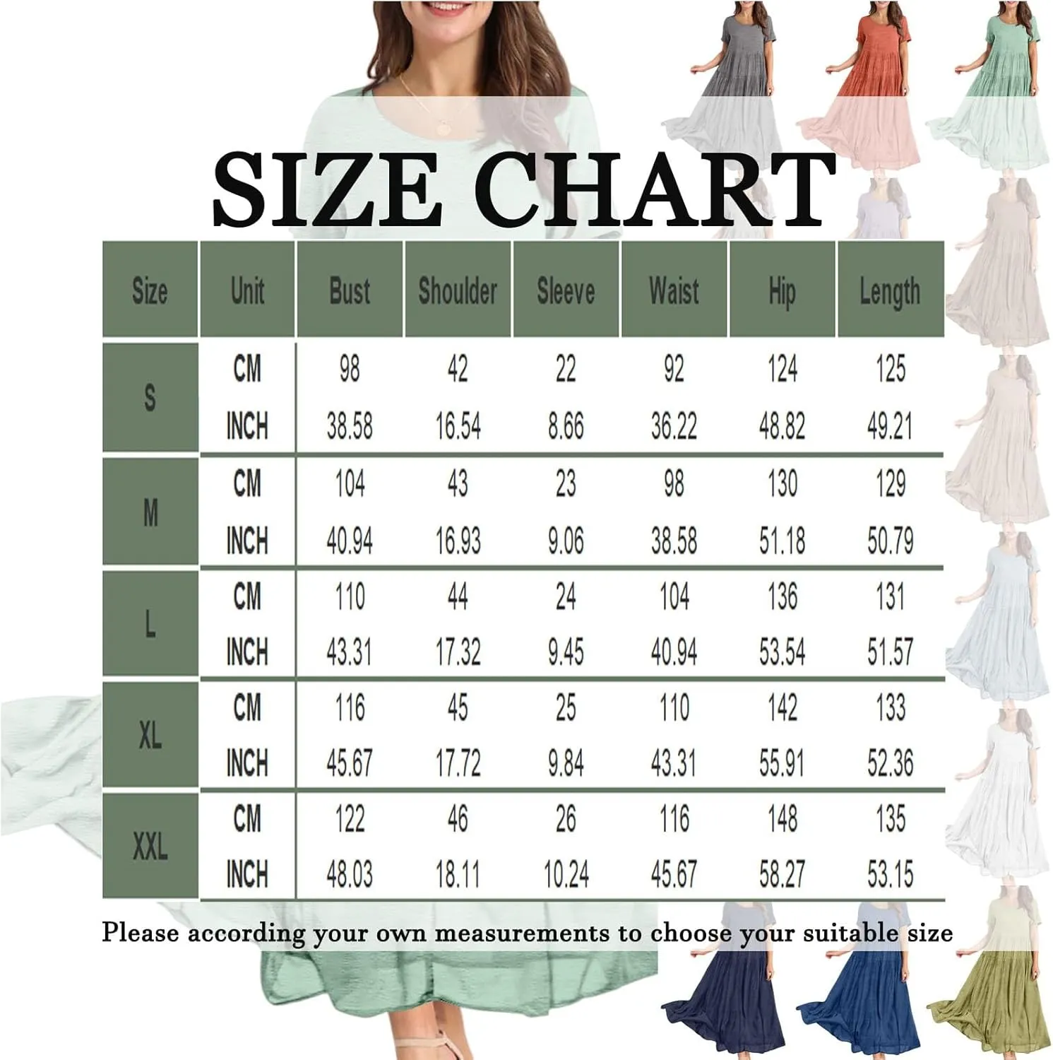 Maxi Dresses for Women Summer Boho Casual Loose Floral Dress Trendy Swing Flowy Cute Tiered Short Sleeve Long Dresses