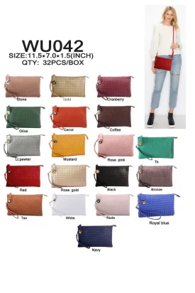 Medium Size Woven Clutch/Crossbody Bag