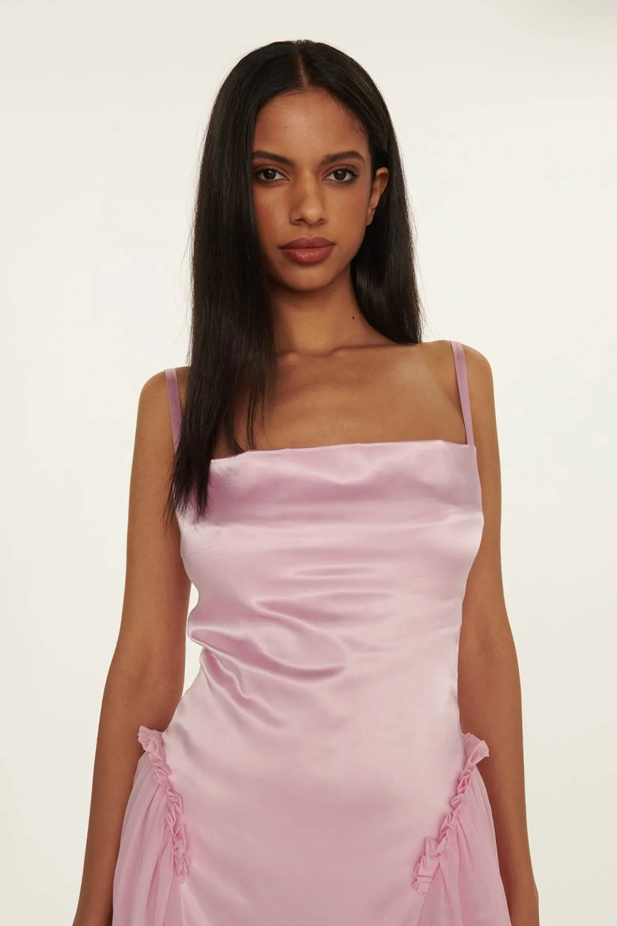MINI DRESS WITH SIDE GATHERS