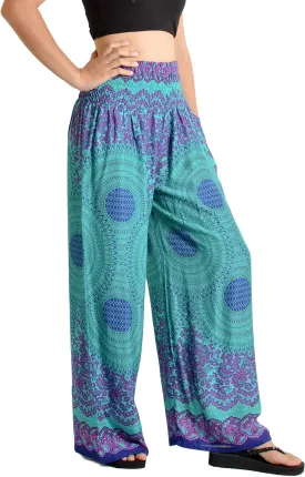 Orient Trail Open Ankle Wide Leg Harem Pants with Pocket -Yoga Flowy Pants for Women US Size 0-24
