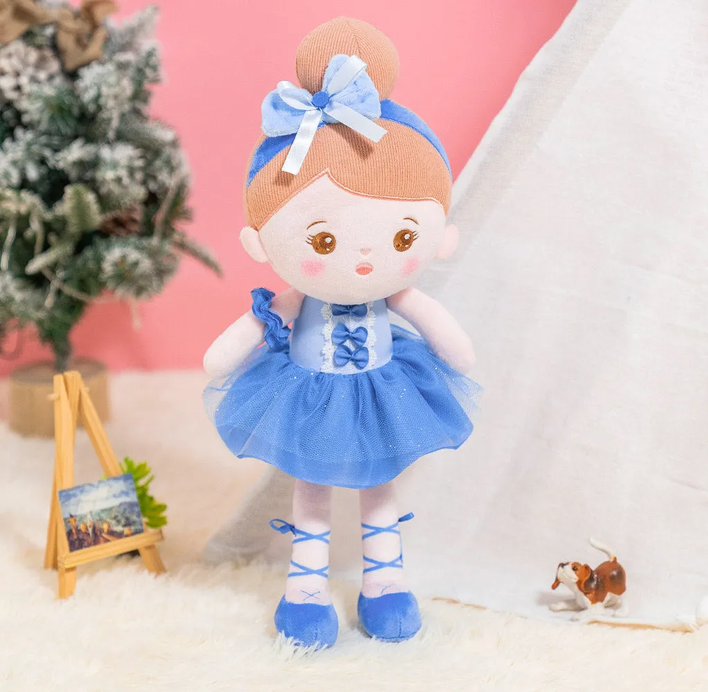 Personalized Ballerina Princess Plush Doll - Blue & Pink