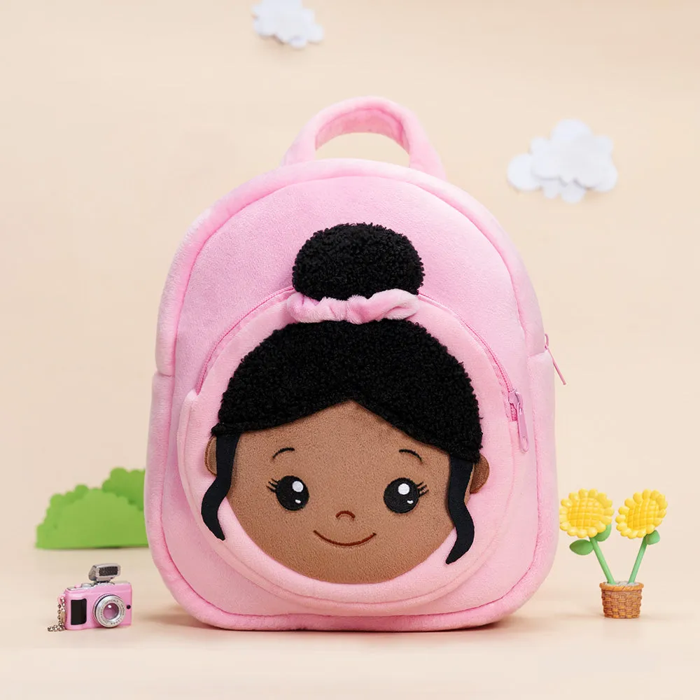 Personalized Deep Skin Tone Pink Nevaeh Backpack