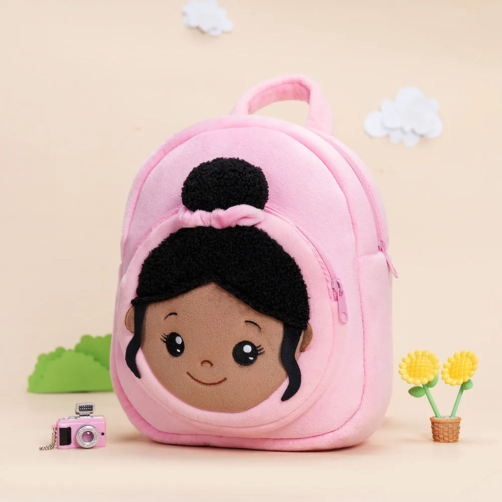 Personalized Deep Skin Tone Pink Nevaeh Backpack
