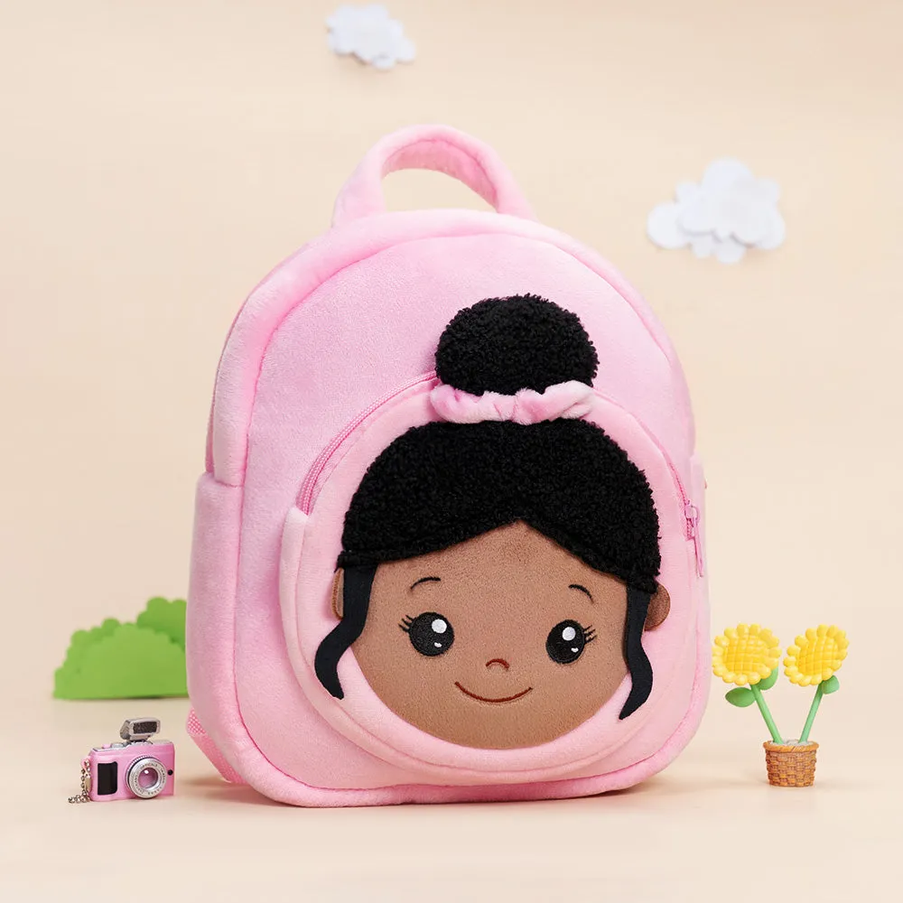 Personalized Deep Skin Tone Pink Nevaeh Backpack