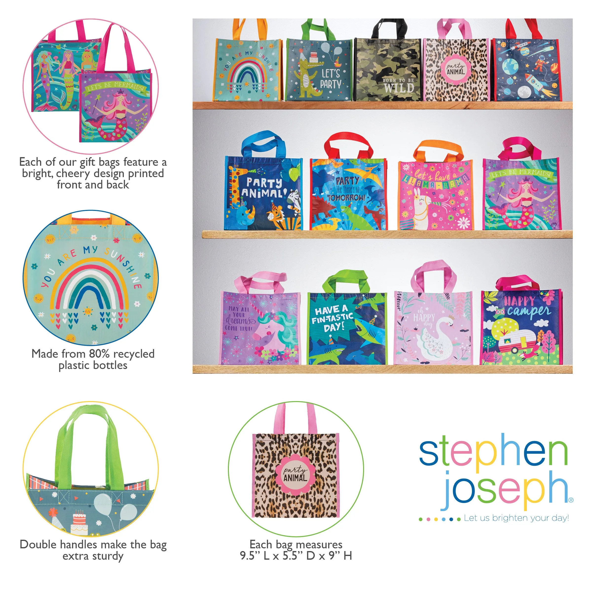 Recycled Gift Bags Llama Medium Size