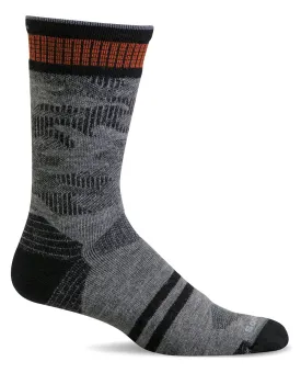 (SOCKWELL) Men's Moderate Compression, Camo Crew 15-20 MMHG (Grey)