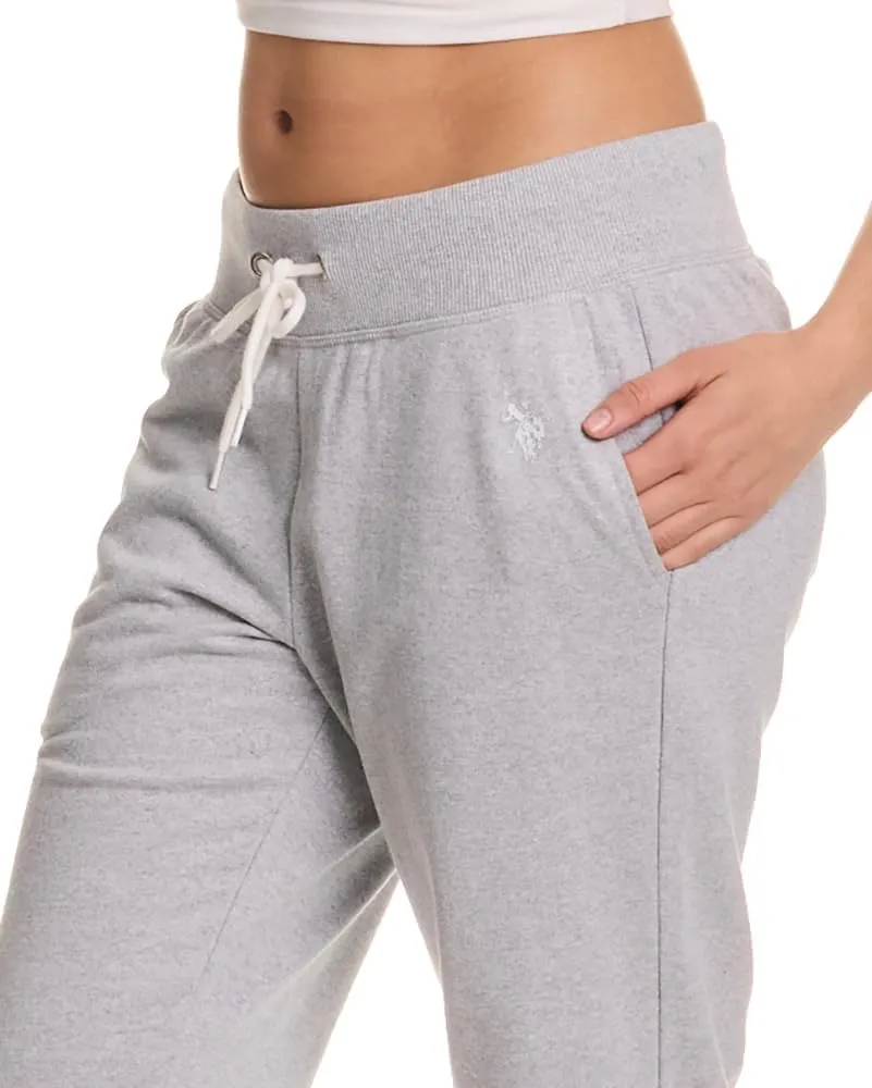 U.S. Polo Assn. Womens Sweatpants with Pockets, French Terry Womens Joggers or Wide Leg Sweats
