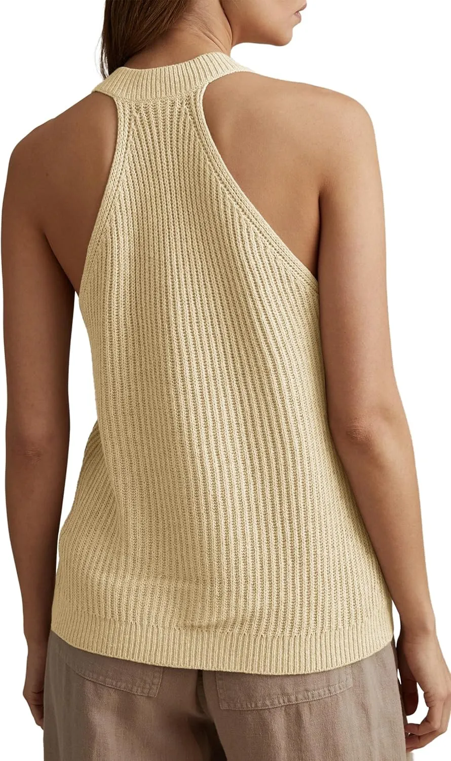 Women Sweater Vest Tops Sleeveless Button Down V Neck Knit Tank Top Slim Casual Cardigan Vest